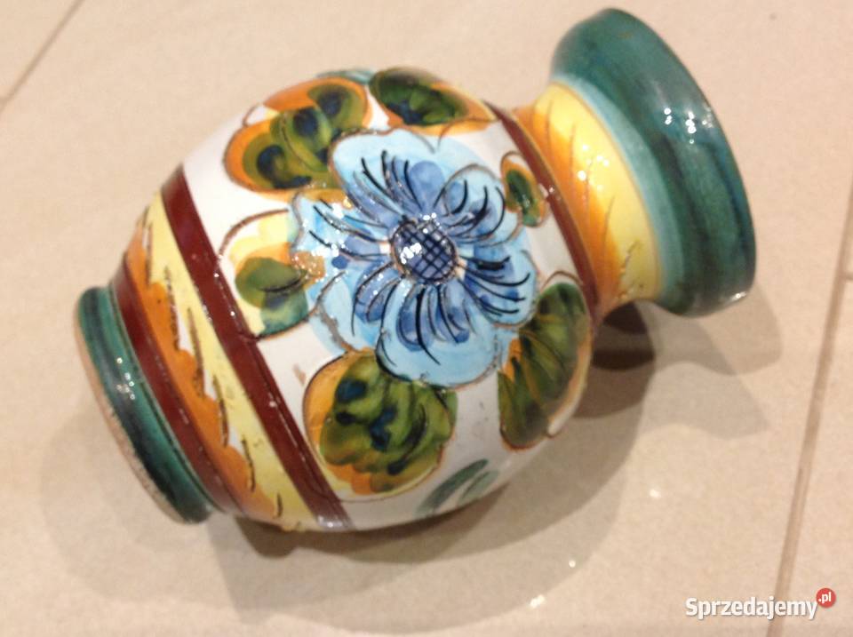 Wazon Ceramiczny Ręcznie Malowany wielokolorowy