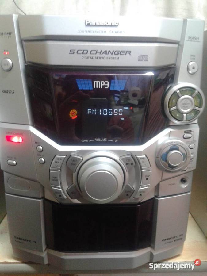 Wieża stereo PANASONIC z pilotem 2x150W 5CD RDS Ostrowiec Świętokrzyski