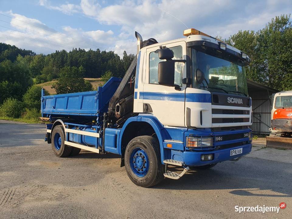 Scania P114C 340 4x4 HDS HIAB 122 Wywrotka Mszana Dolna