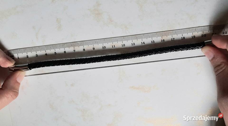 BRANSOLETKA 21 ZAPIĘCIE MAGNES STAL SKÓRA MĘSKA Częstochowa