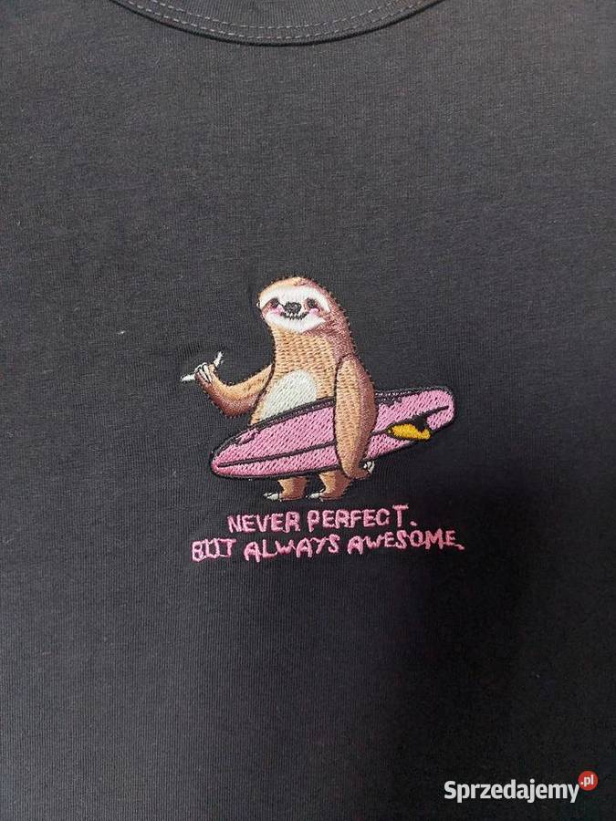 czarny Tshirt damski House S leniwiec surfer Rozmiar 36(S) Topy i koszulki Poznań