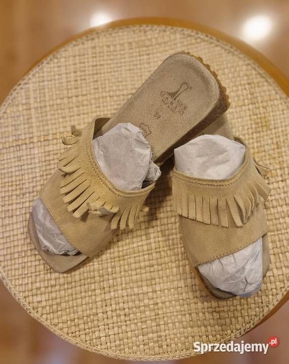 BUTY KLAPKI damskie rozmiar 39 zamszowe boho Sandały i klapki Lublin