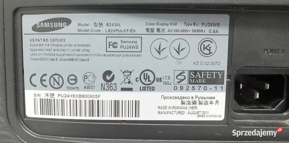 Monitor Samsung SyncMaster B2430L 24 1920x1080 Warszawa