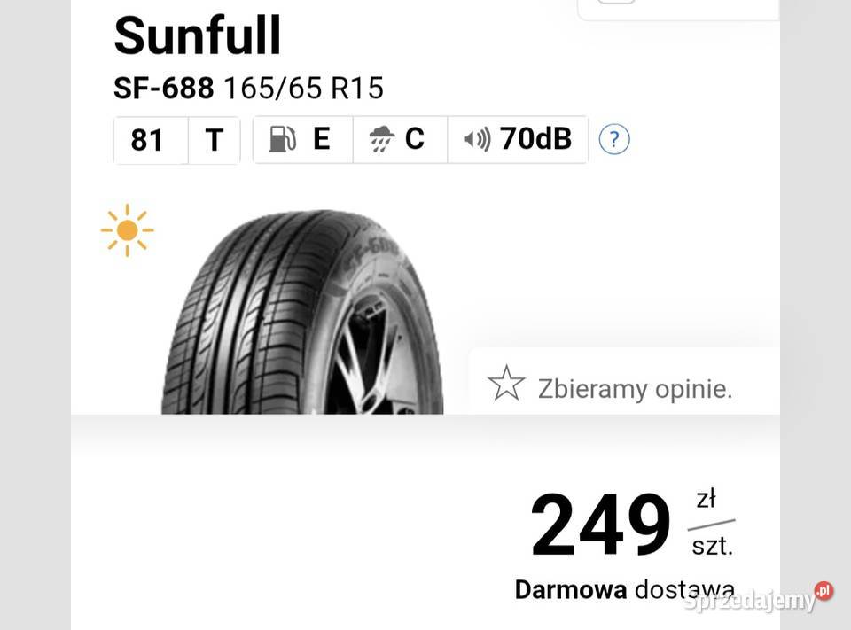 Praktycznie Nowy Komplet Opon letnich 16565 15 Legnica