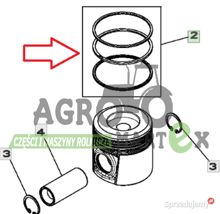 RE533955 ZESTAW PIERŚCIENI JD dolnośląskie Wichrów