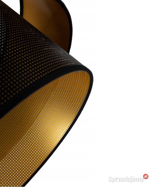 LAMPA WISZĄCA Żyrandol ABAŻUR 20 Czarna złota Choroszcz