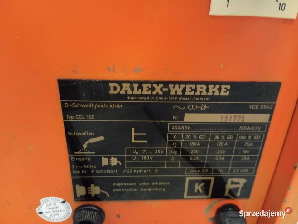 Migomat niemiecki Dalex siłowy 160A miedziane sprzedam