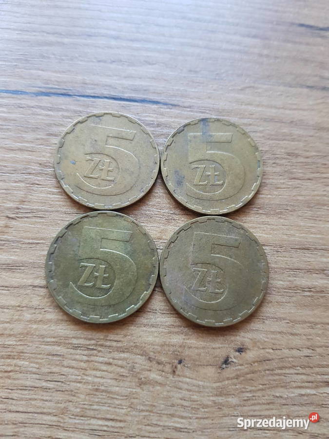 5 złotych moneta ze znakiem mennicy 1987r Numizmatyka Golina