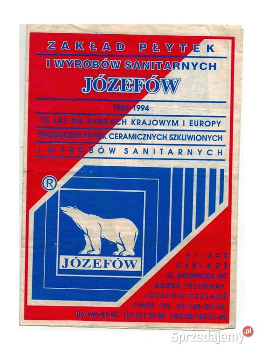 Ulotka Józefów Czeladź Niedźwiedź Polarny 1994 Rzeszów