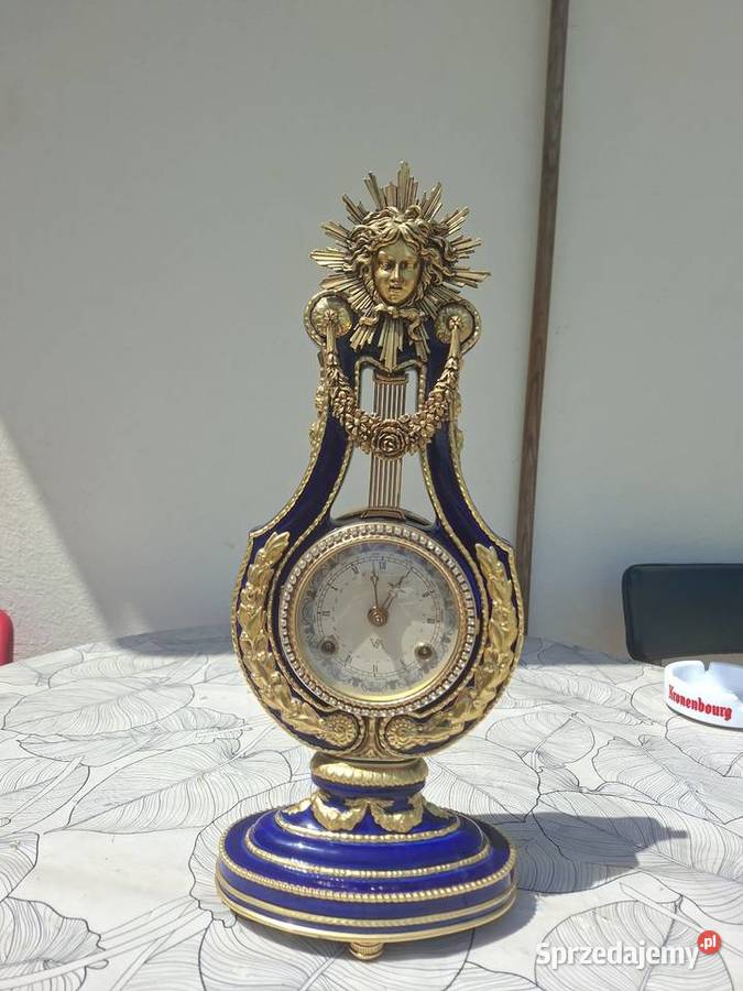 Kominkowy zegar porcelanowy francuski Rzeszów sprzedam