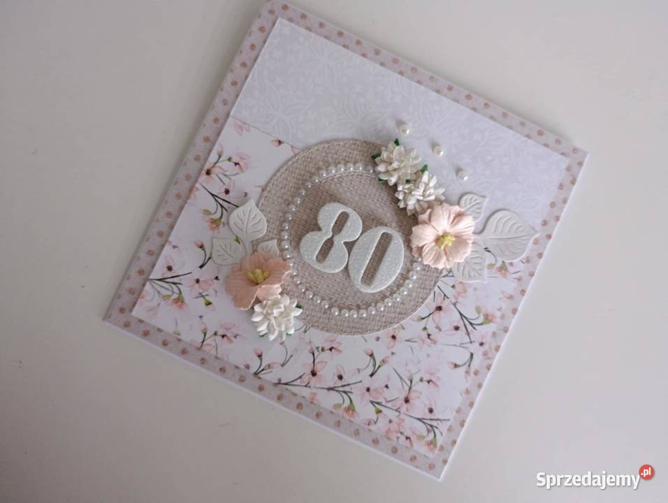 Elegancka Kartka ręcznie robiona urodzinowa Łódź