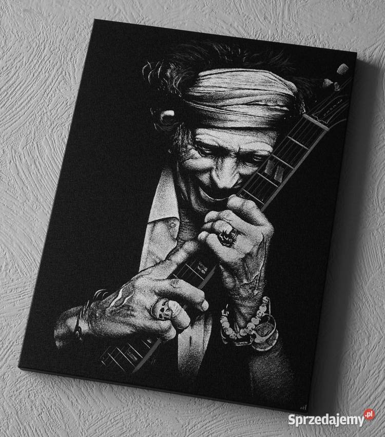 Keith Richards Rolling Stones Grawerowany obraz Sandomierz