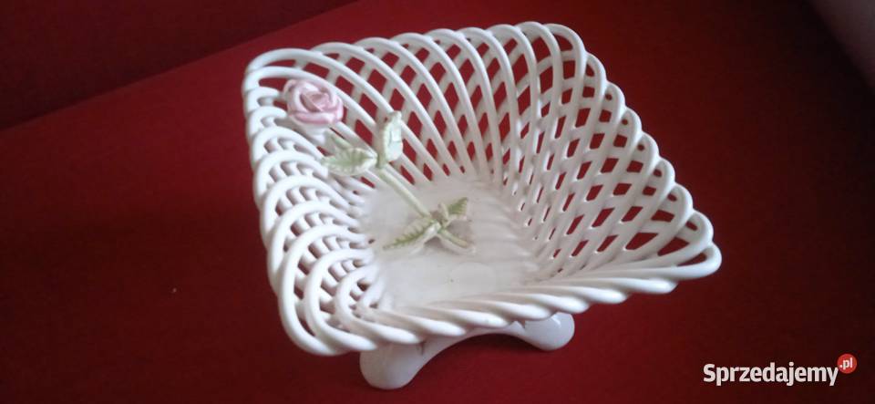 Ażurowy koszyczek z porcelany lata 80 dolnośląskie sprzedam
