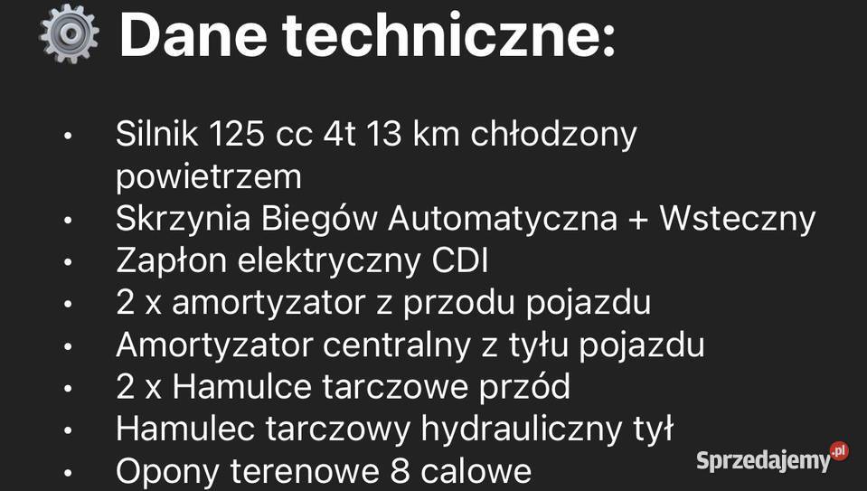 Quad 125 2024 nieuszkodzony Radziejów