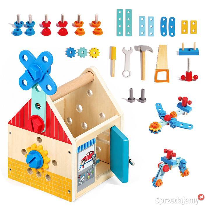 Drewniany zestaw majsterkowicza ECOTOYS 32 Pozostałe