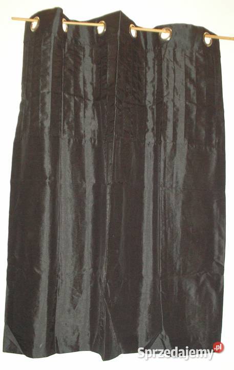 Używana czarna zasłona szer 120 x wys 140 Kraków