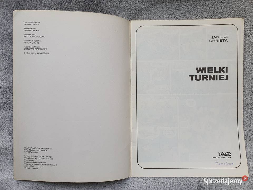 Kajko I Kokosz Wielki Turniej wydanie 3 1988 Gdynia sprzedam