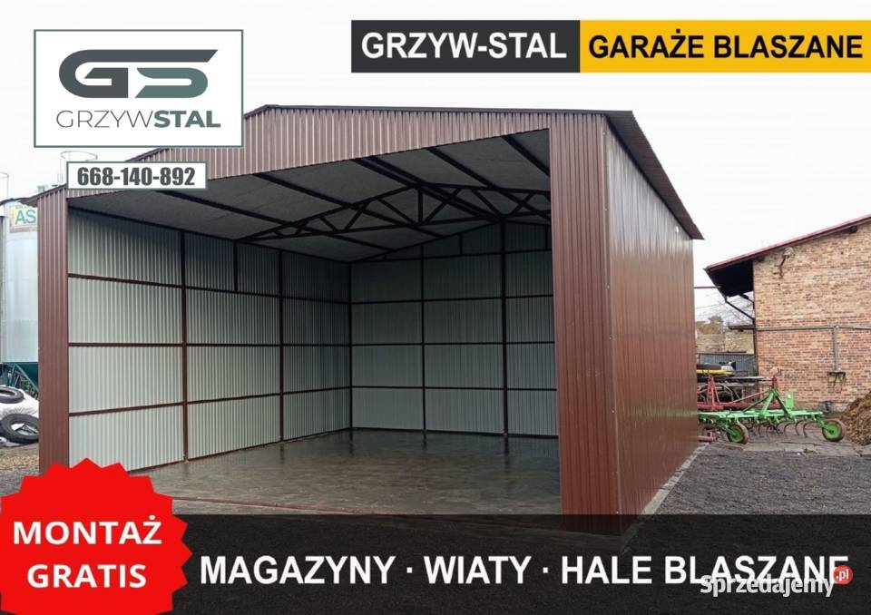 Garaż Blaszany Otwarty Wiata Hala Magazyn blacha Złotoryja