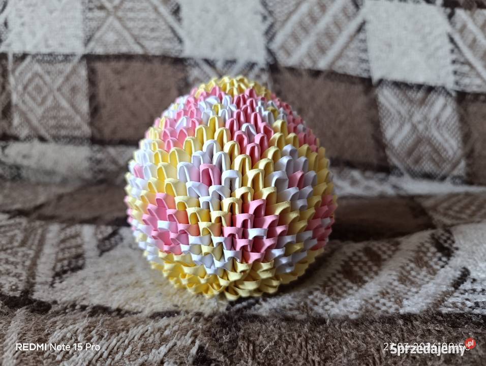 Duża Pisanka Wielkanocna Wzór 2 Origami Modułowe pomorskie