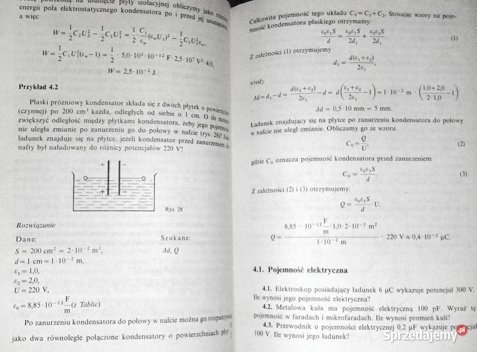 Zbiór zadań z fizyki kl 2 LO i tech H Kaczorek Rok wydania 1985 Pozostałe Chełm sprzedam