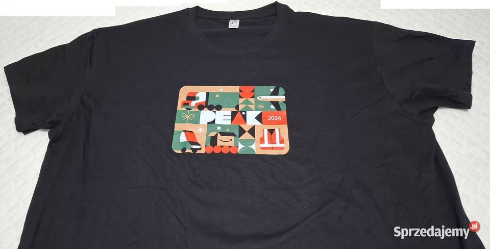 Koszulka krótki rękaw Tshirt czarna Amazon Sols Czeladź