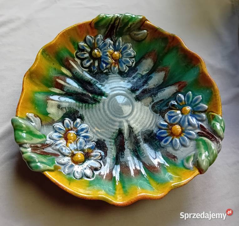 Ceramiczna misa owocarka majolika Niemcy około Porcelana i szkło Koźminek