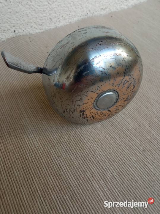 Przedwojenny metalowy duży dzwonek do roweru mazowieckie