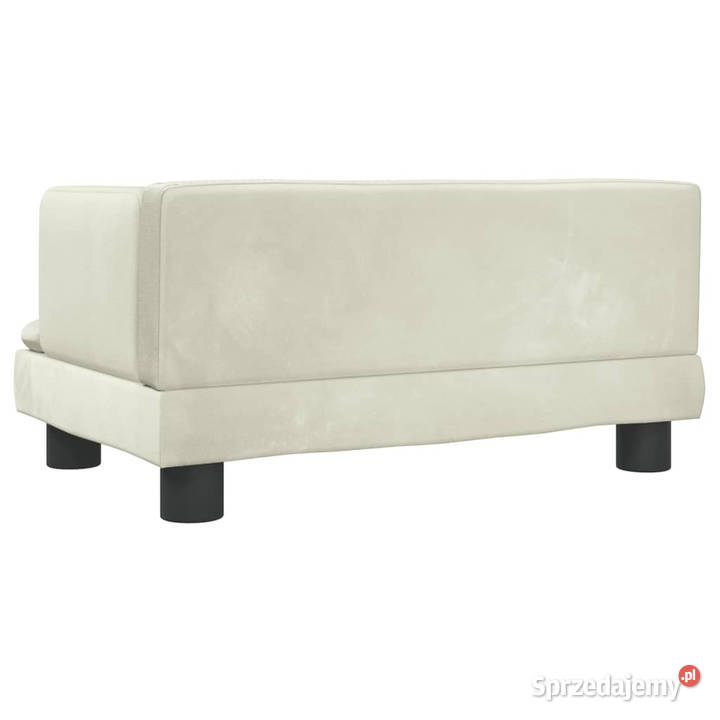 Sofa dzieci kremowa 60x40x30 aksamit WM3196323 mazowieckie Warszawa sprzedam