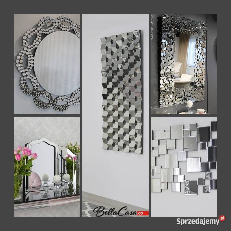 Lustro dekoracyjne do przedpokoju salonu glamour Warszawa