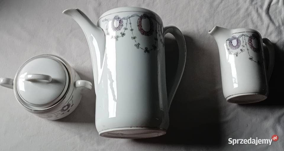 Secesyjny środek stołu porcelana śląska poczatek Porcelana i szkło Koźminek