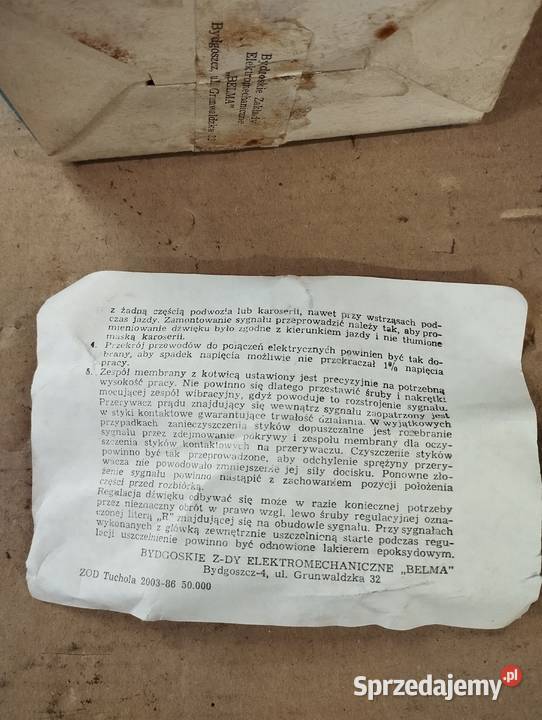 WSK ŻUK NYSA WARSZAWA KLAKSON BELMA 6V NOWE Jaworzno