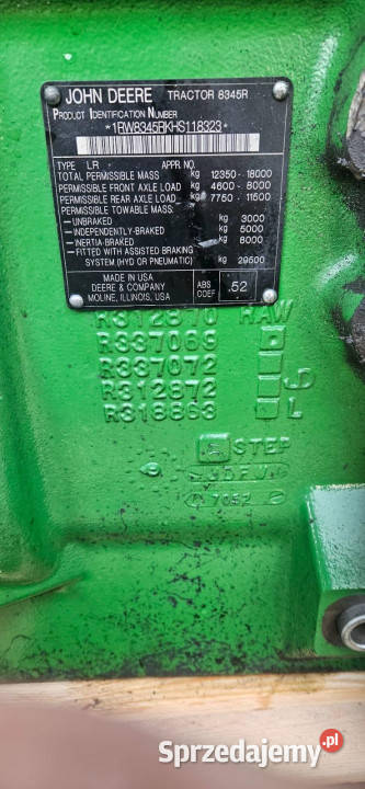 John Deere 8245R 8270R 8295R 8320R 8335R 8345R wielkopolskie Jastrzębniki