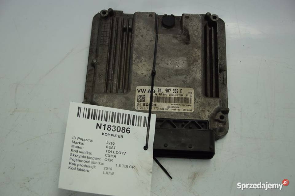 KOMPUTER SEAT TOLEDO IV 04L907309E Części samochodowe Lipno
