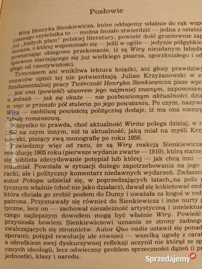 Wiry Sienkiewicz książki Warszawa księgarnia