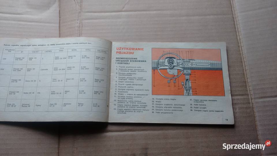 Fiat 126 p instrukcja obsługi z 1977 Kraśnik