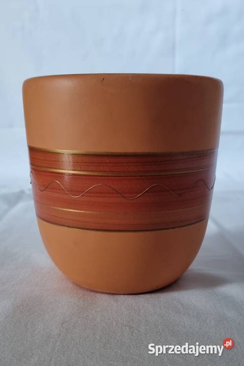 Ceramiczna doniczka pomarańczowa Warszawa