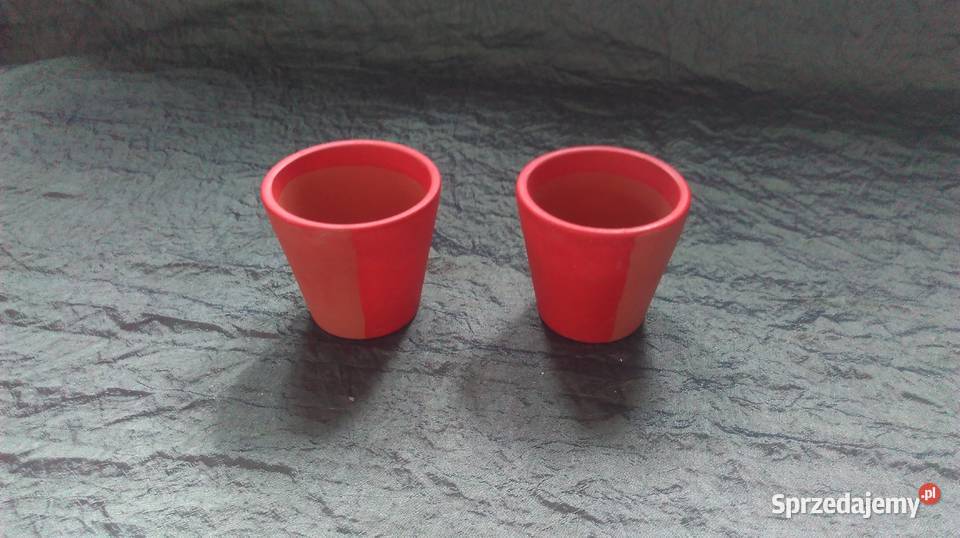 OSŁONKI doniczki Czerwone MINI 65x6h kpl2 NOWE podlaskie sprzedam