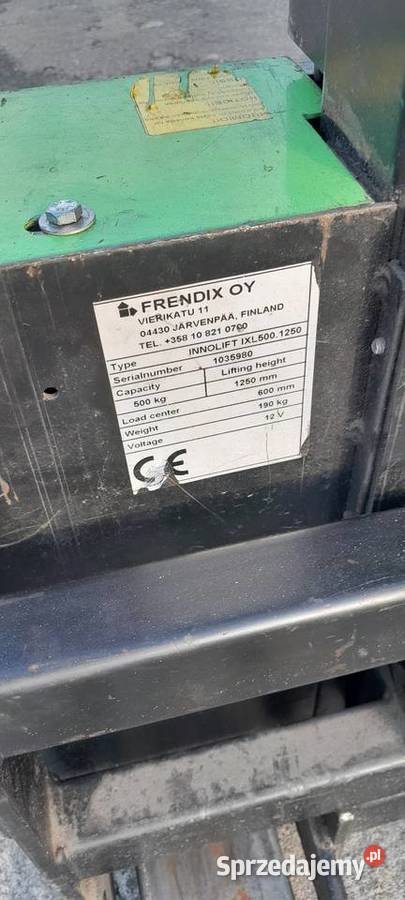 Wózek samozaładowczy INNOLIFT S500 Wyszków sprzedam