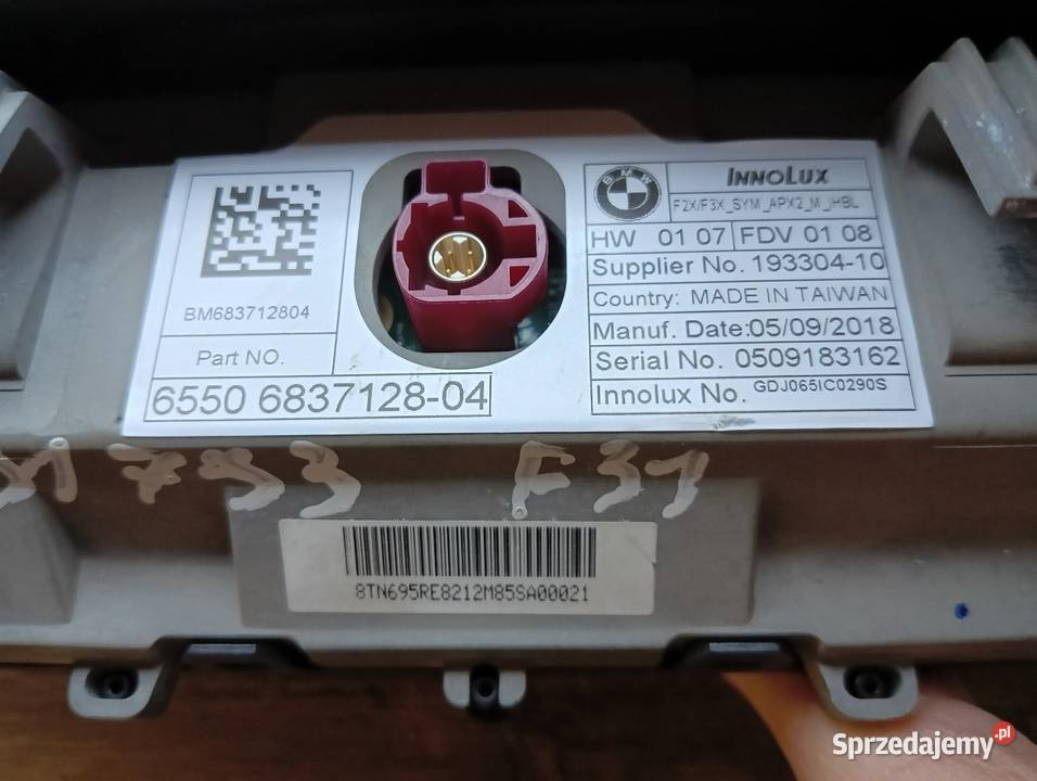 WYŚWIETLACZMONITOR NAWIGACJI BMW Radomsko