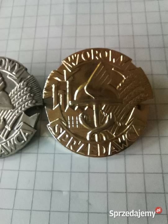 Stare 3 odznaki Wzorowy Sprzedawca PRL komplet Siemianowice Śląskie