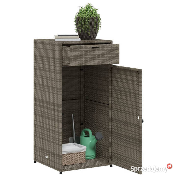 Szafka ogrodowa szara 55x55x111 cmpolirattan Warszawa
