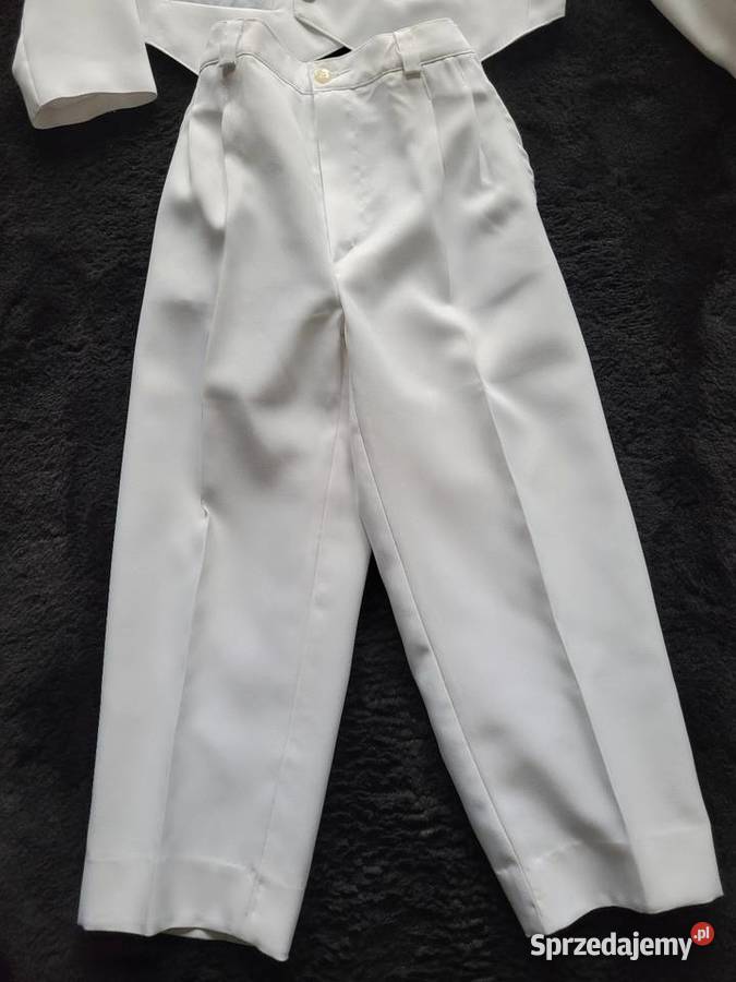 Biały garnitur chłopca rozmiar 134 Ubrania wizytowe i koszule Jarosław sprzedam