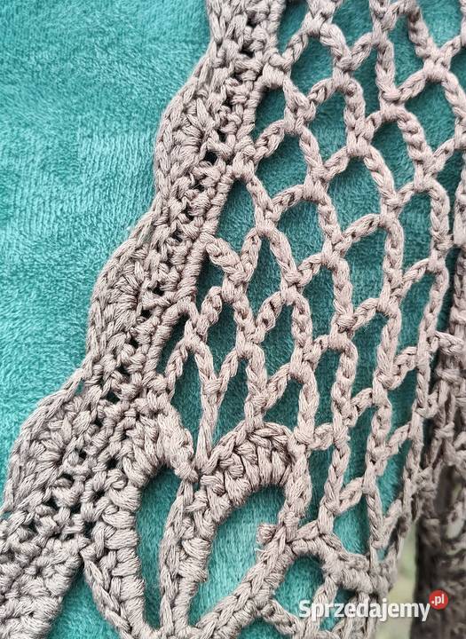 Brązowy kardigan ażurowy boho bohemian etno Rozmiar 38(M) zachodniopomorskie