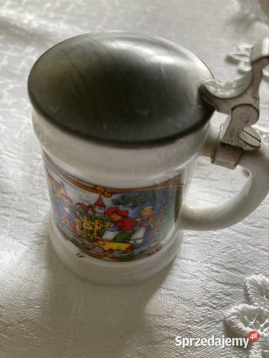 Dekoracyjny Kufel Mini Vintage Ceramiczny biały Czerwionka-Leszczyny