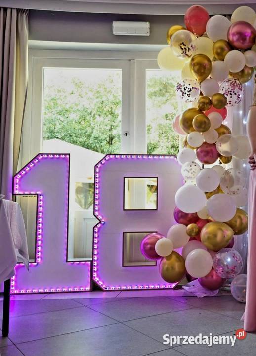 Wynajem cyfra 18 biała czarna wielkopolskie