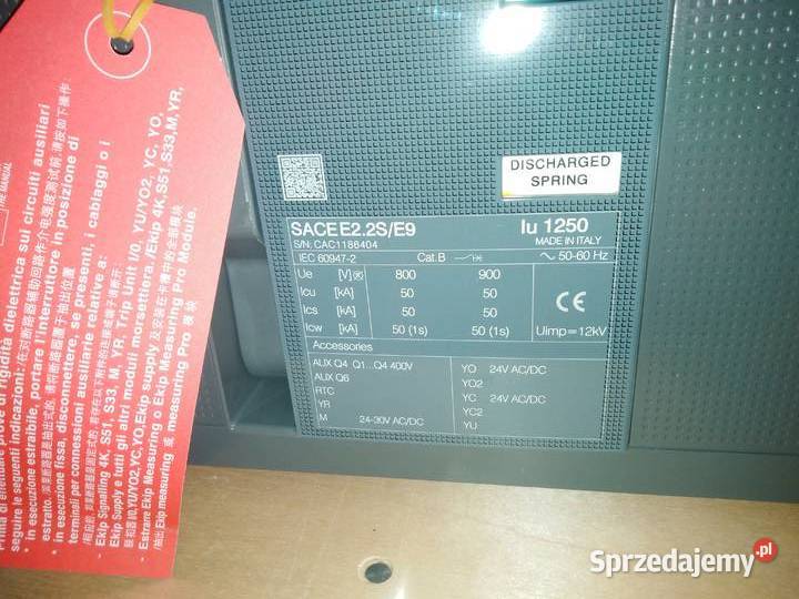 Wyłącznik stacjonarny E22SE9 1250A 3P świętokrzyskie Włoszczowa