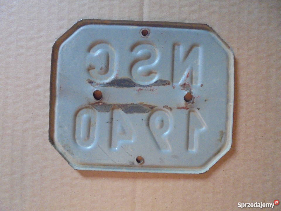 Stara tablica rejestracyjna motocyklowa ZABYTEK Nowy Sącz