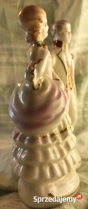 figurka porcelanowa DAMA I KAWALER sygn JEZELA Bytom