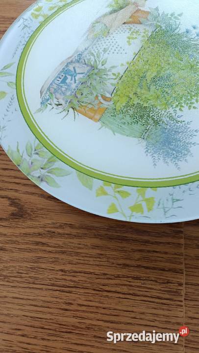 Szklana obrotowa patera piękne żywe wiosenne Zamość