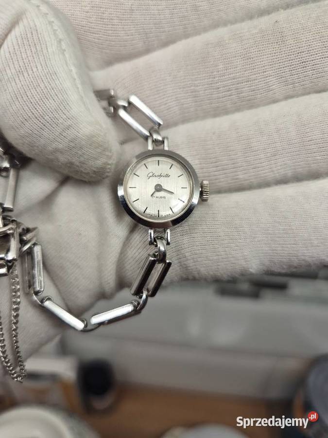Damski mały zegarek biżuteryjny Glashutte śląskie Chorzów